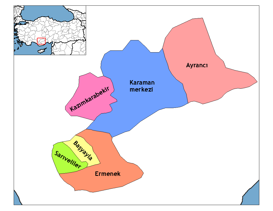 Geographische Gebiet Karaman